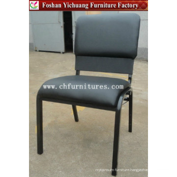 Factory Price Black Leather Metal Church Chair (YC-G61)